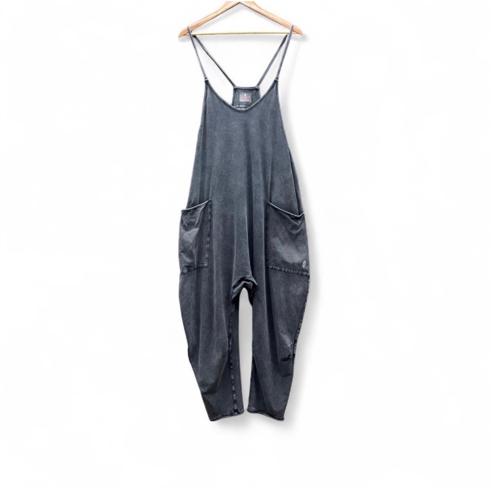 Free People FP Movement Hot Shot Jumpsuit Women S Grey EXCELLENT